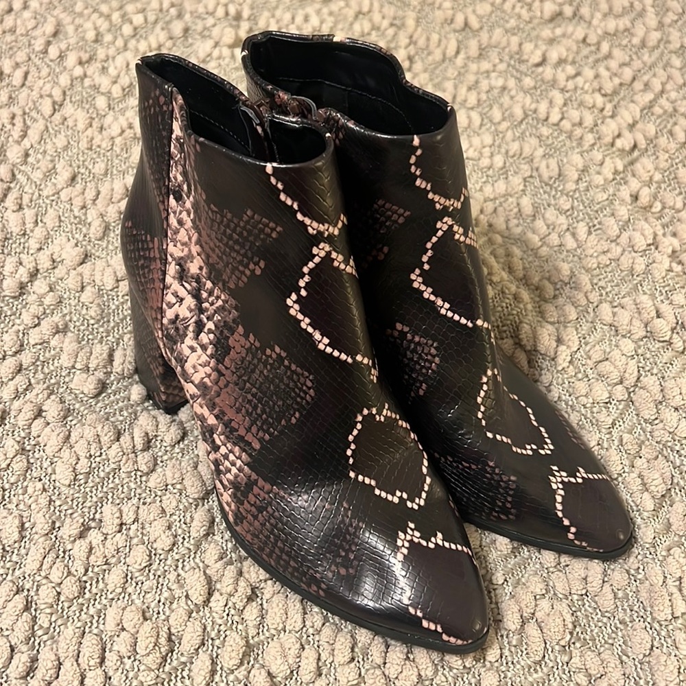 Snake Print Booties